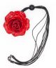 Real Rose Leather Corded Necklace