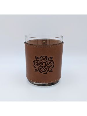 Leather Wrapped Rocks Glass