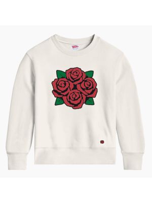 Rose Applique French Terry Crew
