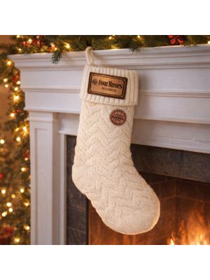 Barrel Wood Patch Knit Stocking