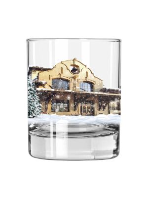 FRB Distillery Winter Scene Rocks Glass