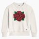 Rose Applique French Terry Crew