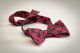 FRB Knottty Tie Red Cluster Black Bowtie