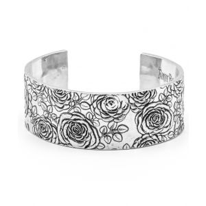  FRB Upcycled Aluminum Rose Imprint Cuff